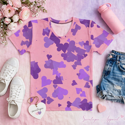 Sweetiepie Hearts Tee – Pink