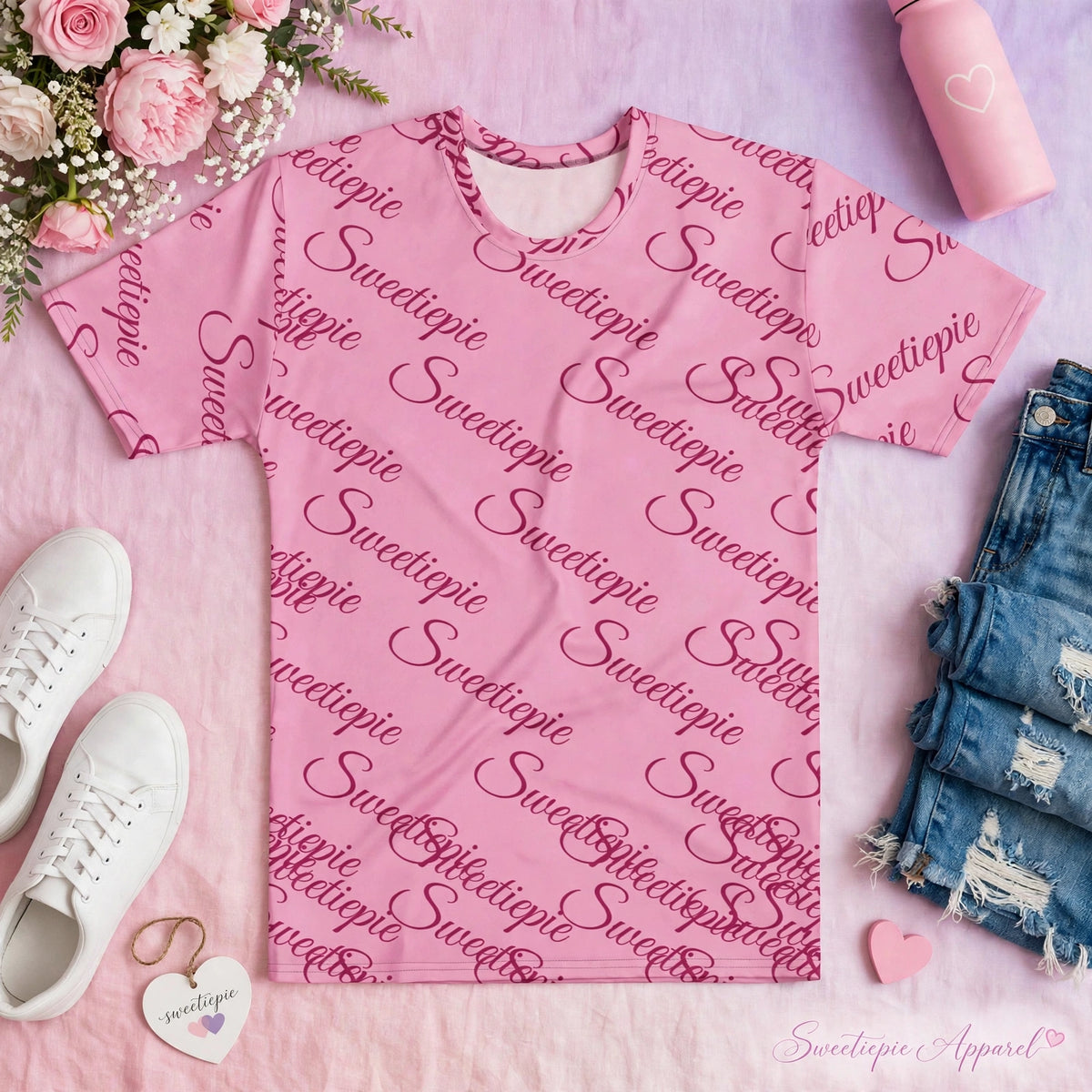 Sweetiepie Cursive Tee – Pink (Oversized)
