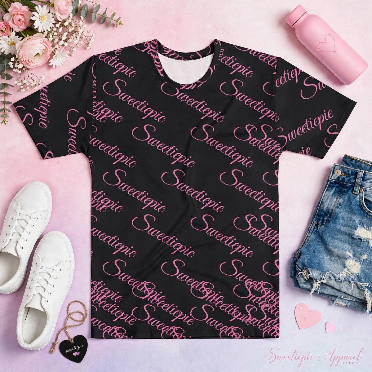 Sweetiepie Cursive Tee – Dark (Oversized)