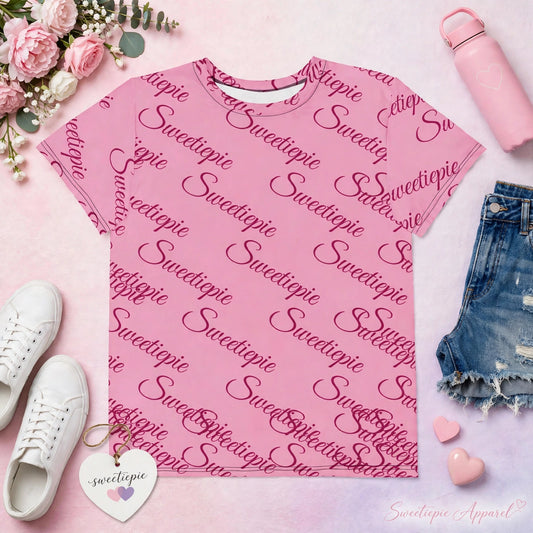 Sweetiepie Cursive Tee – Pink (Girls')