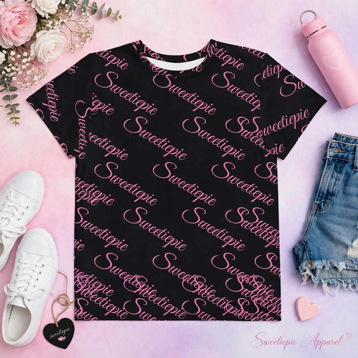 Sweetiepie Cursive Tee – Dark (Girls')
