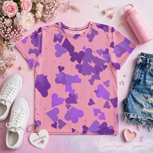 Sweetiepie Hearts Tee – Pink (Girls')
